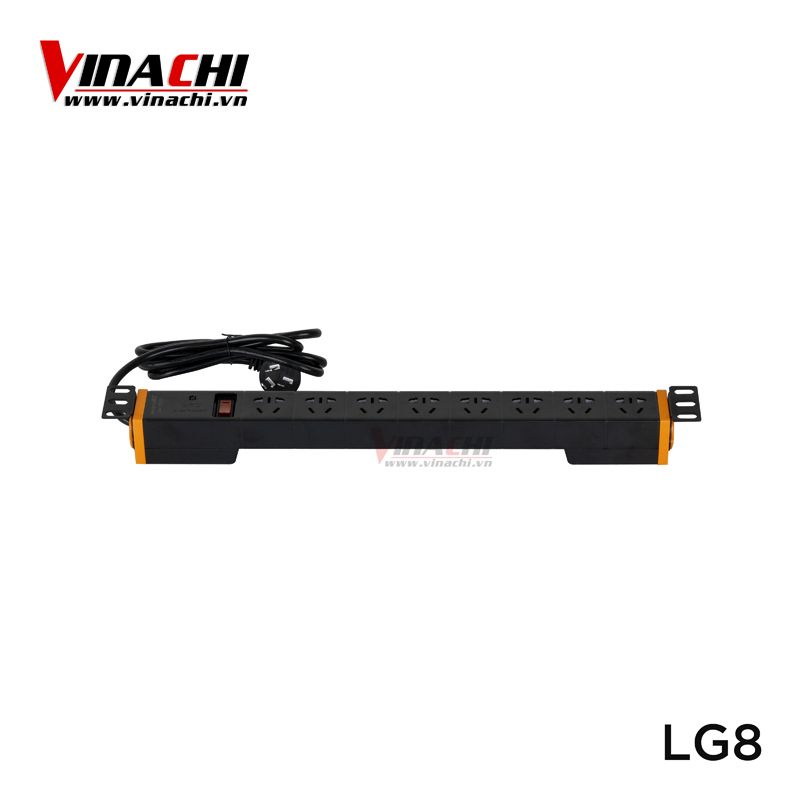 Ổ cắm Lengon 8 lỗ đế bắt vít xoay 360 độ -1.8m