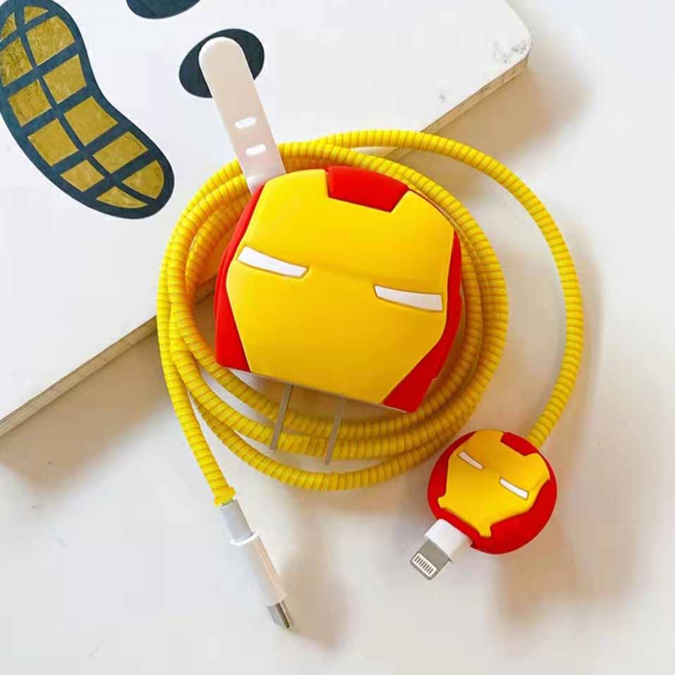 Bộ Phụ Kiện Bảo Vệ Dây Cáp Sạc Nhiều Màu Sắc Cho iPhone 18w / 20w Ốp