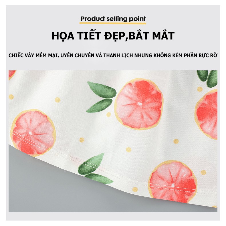 Váy, đầm bé gái ZAKUDO mùa hè chất cotton thoáng mát, mềm mịn nhiều hoạt tiết dễ thương QATE08