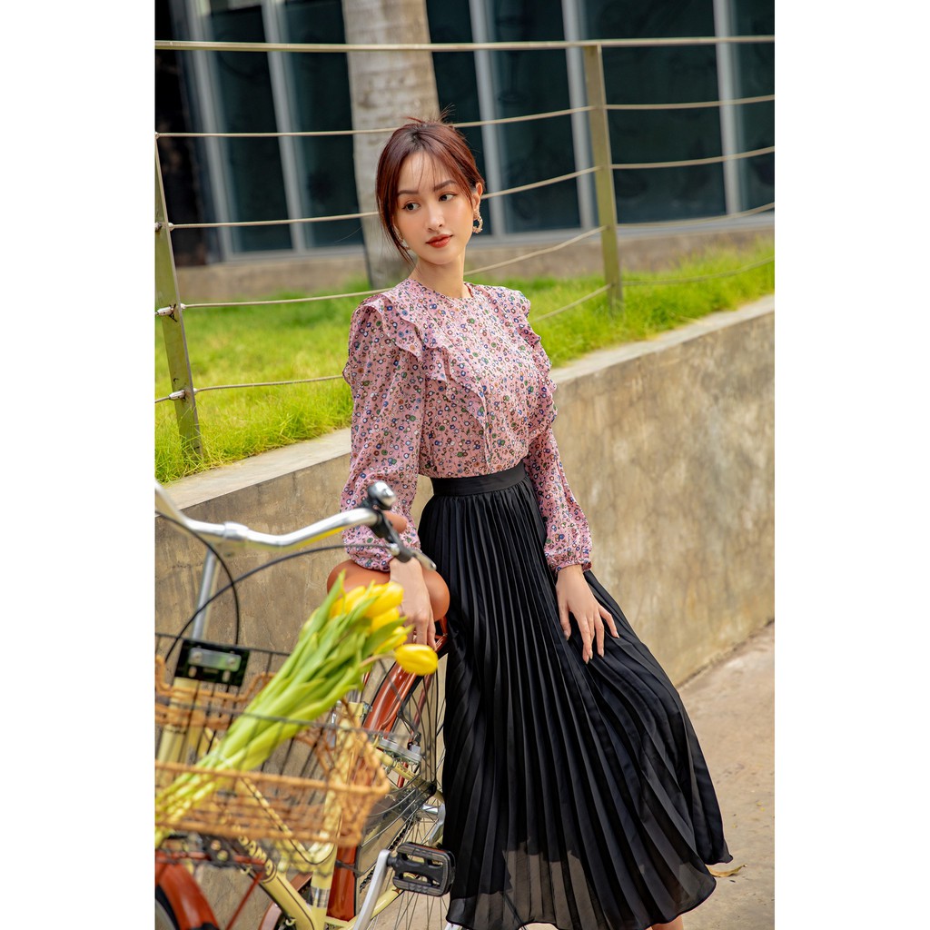 OLV - Áo Pink Frilly Side Top | BigBuy360 - bigbuy360.vn