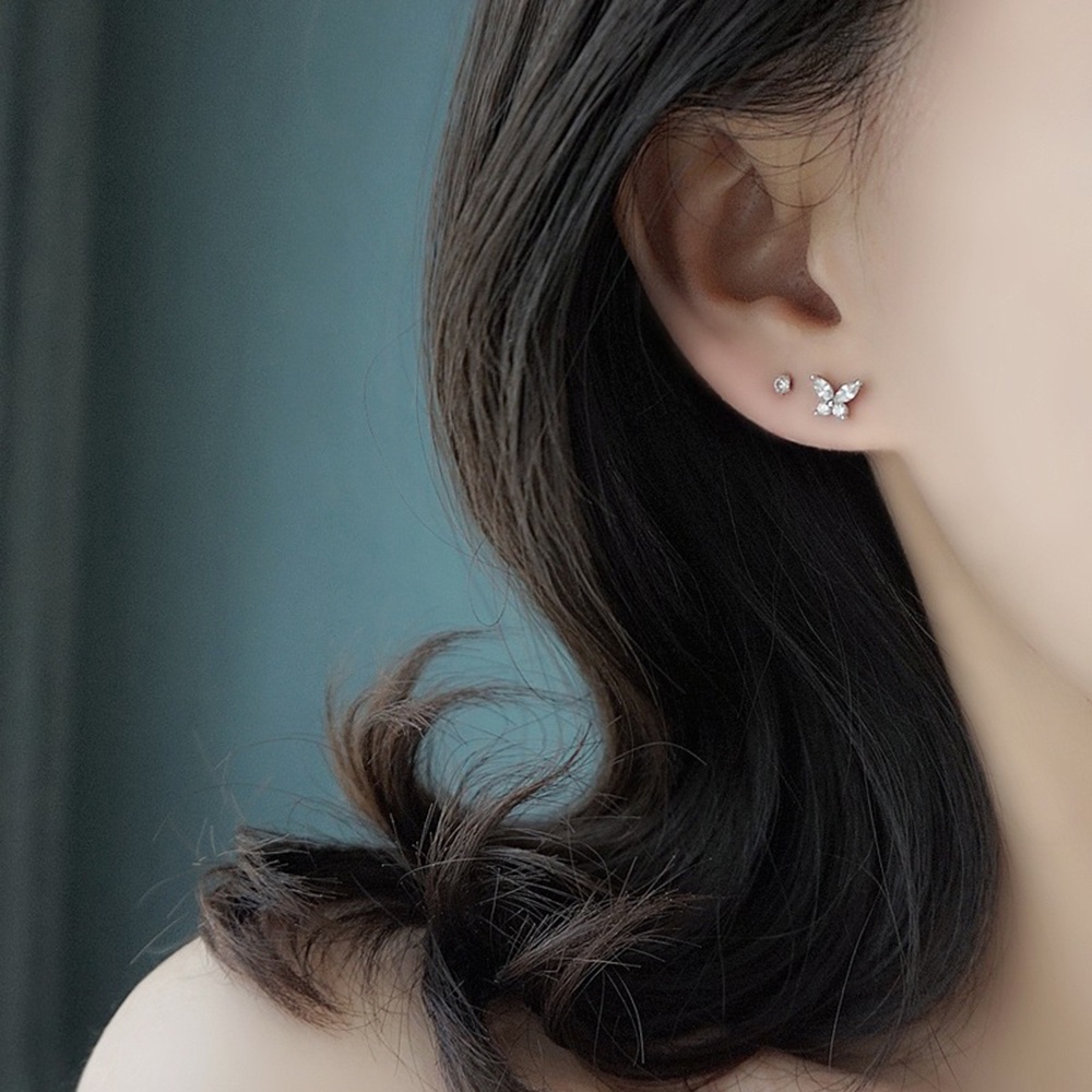 1 Đôi Khuyên Tai Hình Trái Tim/Bướm/Bướm Vintage Thời Trang Yanqueens  Quà tặng trang sức