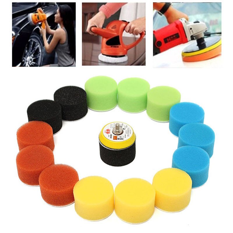 Bộ 16 Đệm Đánh Bóng Xe Hơi 2inch / 50mm 2inch Kèm Móc Và Vòng Đệm