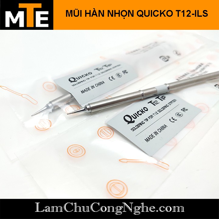Mũi hàn T12 nhọn, TIP hàn Quicko T12-ILS sử dụng cho trạm hàn T12