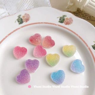 Charm kẹo tim đường màu ombre