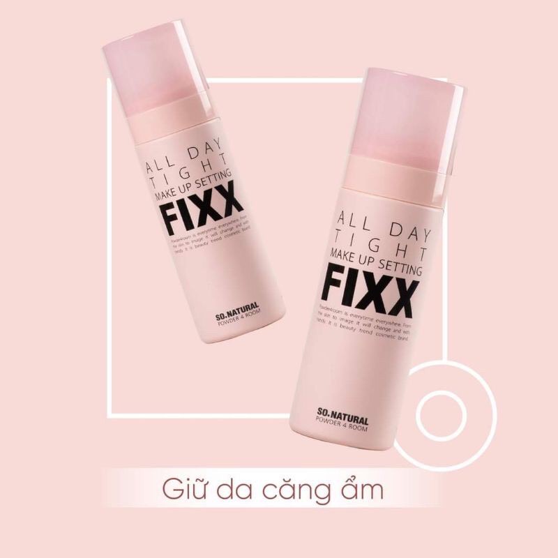 Xịt Khóa Nền Trang Điểm So Natural All Day Tight Make Up Setting Fixx 75ml