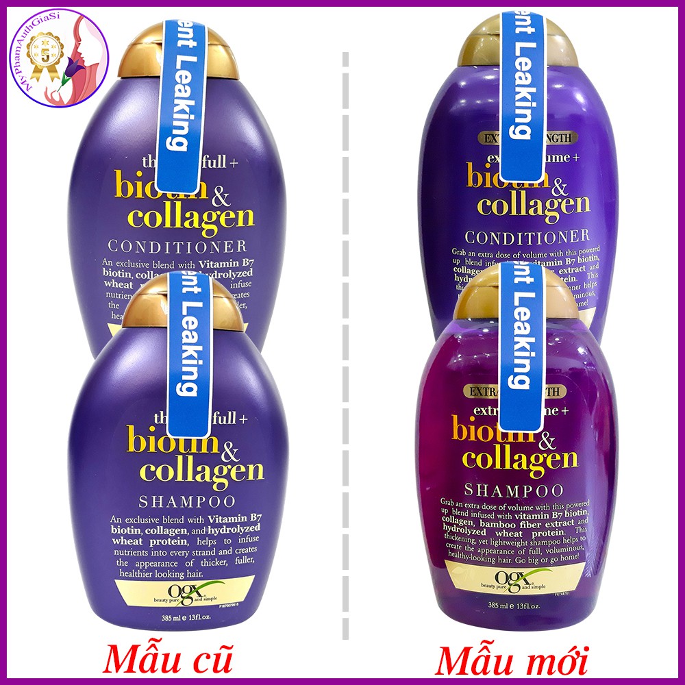 Dầu gội biotin collagen ogx giảm gàu và rụng tóc hỗ trợ mọc tóc 385ml made in usa