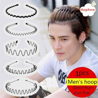 Đồ cài tóc bằng kim loại màu đen gợn sóng phong cách thể thao thời trang cho nam và nữ