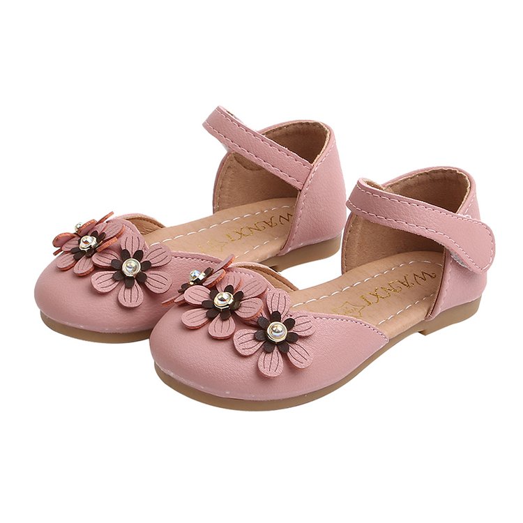 Giày sandals đính hoa xinh xắn gồm 3 màu sắc dành cho bé gái