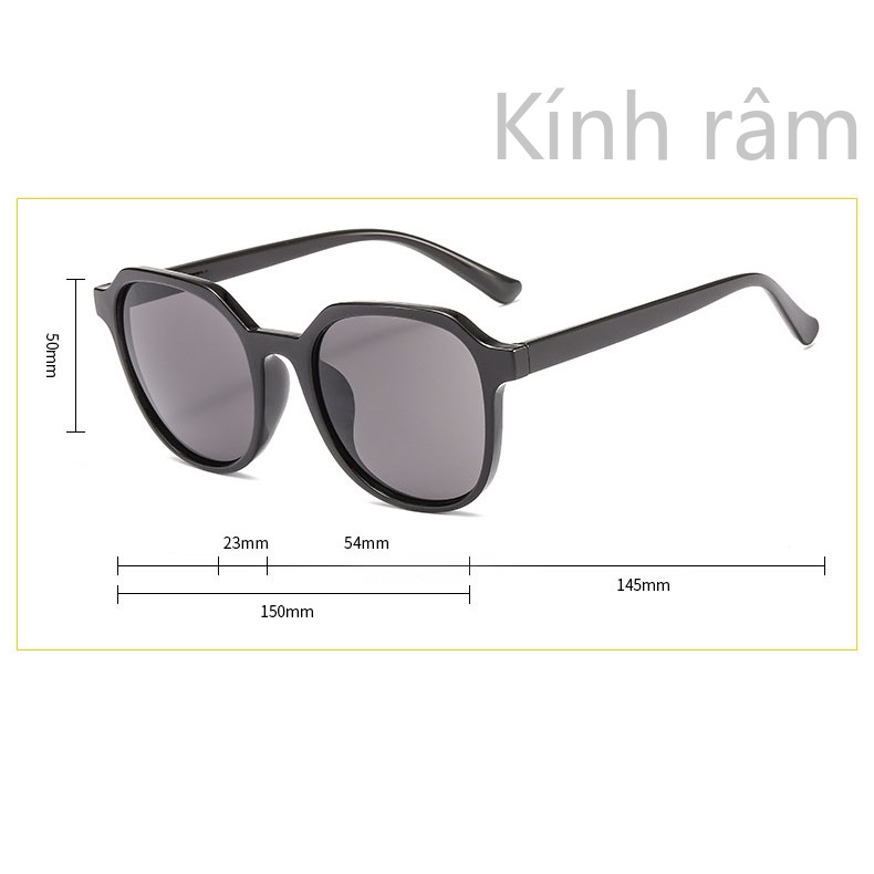 Kính mát gọng tròn vintage thời trang 3314