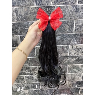Kẹp tóc nơ xoăn dài cho bé