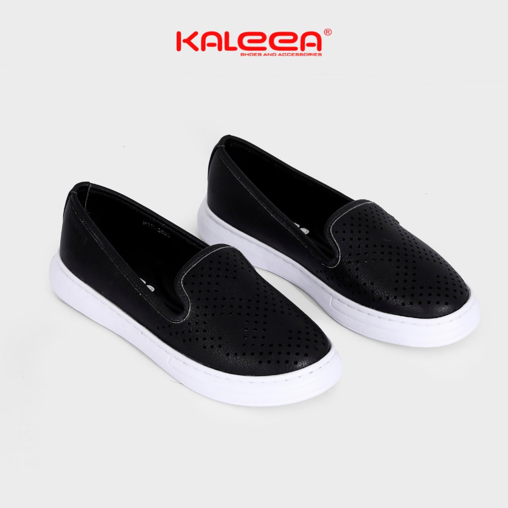 Giày Bệt Nữ Slipon - KALEEA Da Bò Thật Đế Bằng Đúc Cao Su Chống Trơn Dày 2,5cm HTK2003 | BigBuy360 - bigbuy360.vn