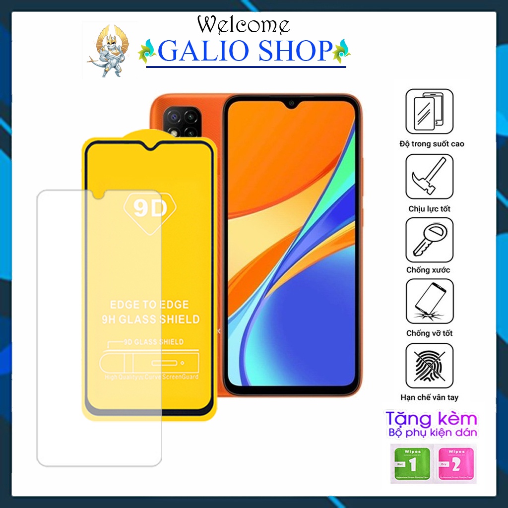 Kính cường lực Xiaomi Poco C3 Full màn cao cấp 9D độ cứng 21H chống bám vân tay chống trầy xước rơi vỡ màn hình