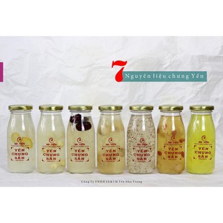Combo 10 chai thủy tinh 200ml, nắp thiết màu vàng hoặc đen (giá sỉ)