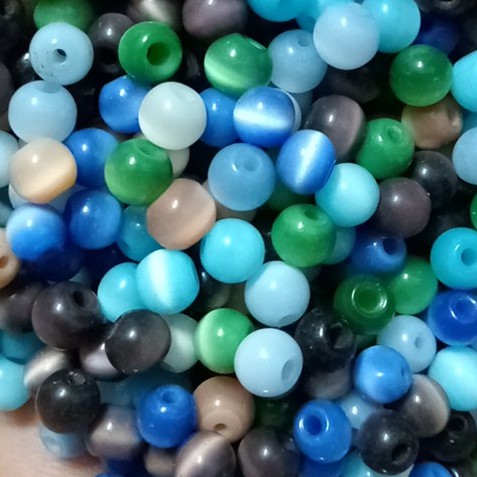 gói 10-25gam đá mắt mèo hỗn hợp màu size 5-6mm
