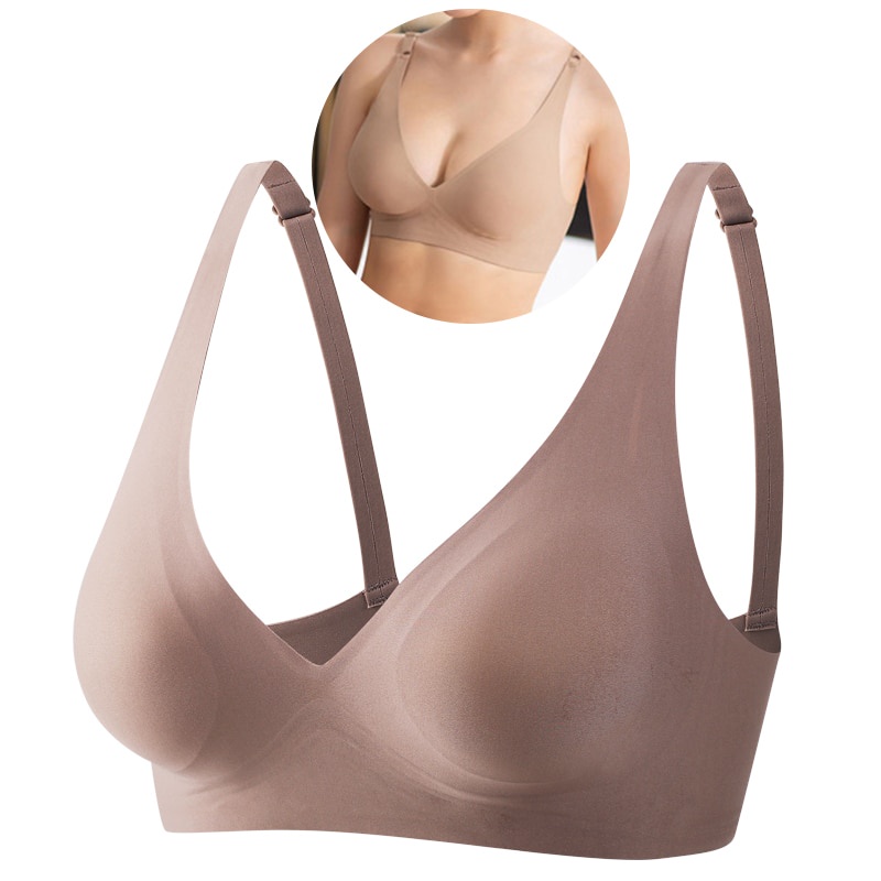 Cute Byte Áo Ngực Thể Thao Nâng Ngực Không Gọng Không Đường May Dễ Thương Cho Nữ