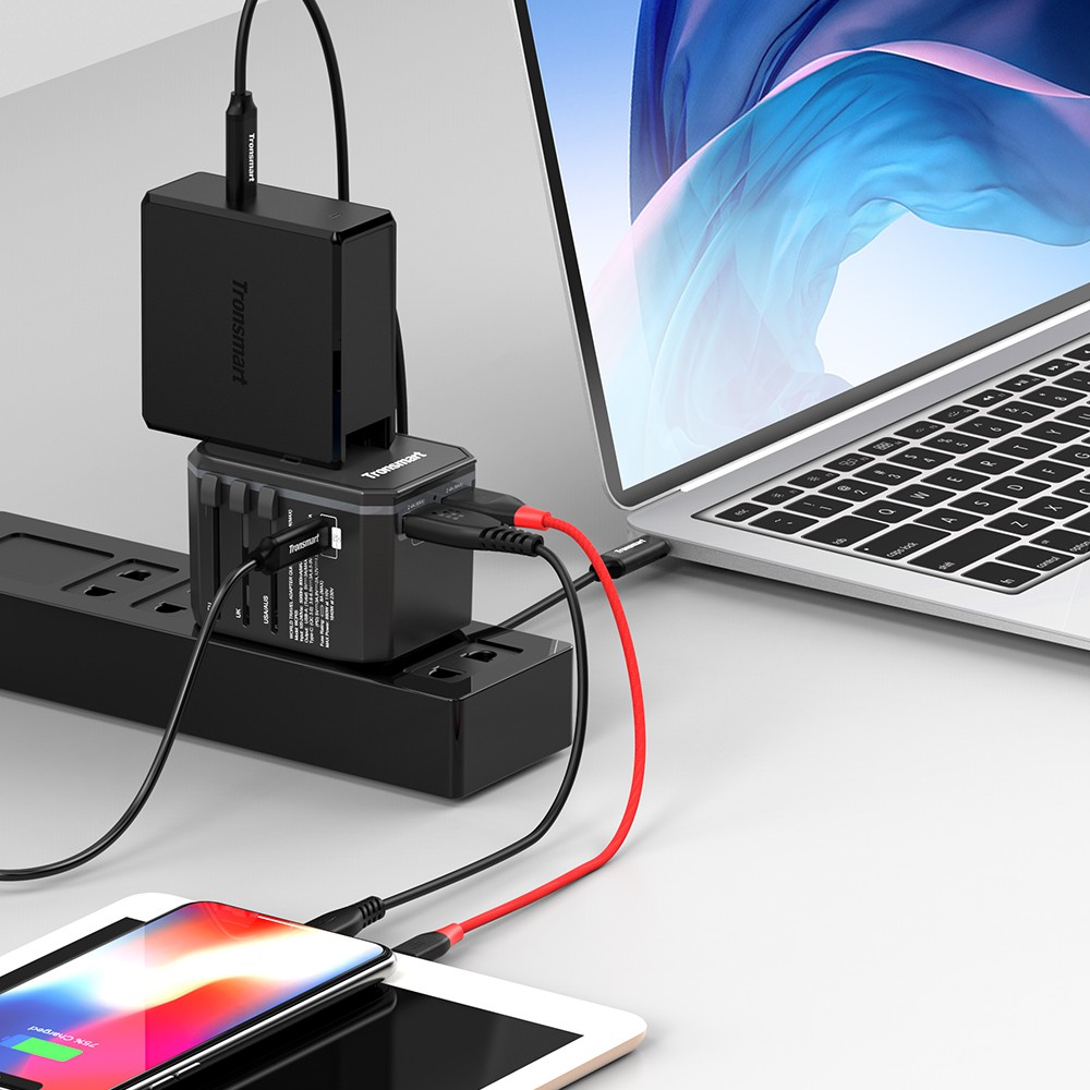 Bộ sạc chuyển đổi đa năng 33W với sạc nhanh USB-C PD 3.0 Tronsmart WCP05 TM-346063 - Hàng chính hãng - bảo hành 12 tháng