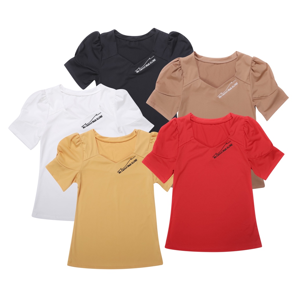 Áo thun nữ FUKA - Áo phông nữ chất cotton mát mịn cổ CHỮ V siêu xinh
