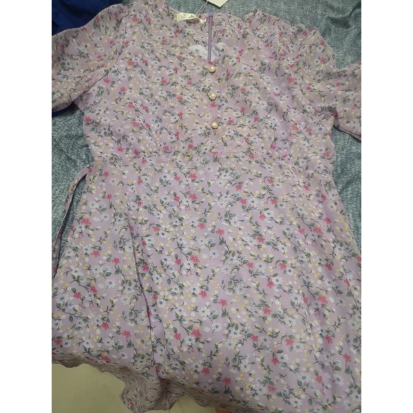 (ORDER.buiny) Đầm nữ/Váy MORAN hoa nhí dài tay dáng xòe Vintage Hàn Quốc | BigBuy360 - bigbuy360.vn