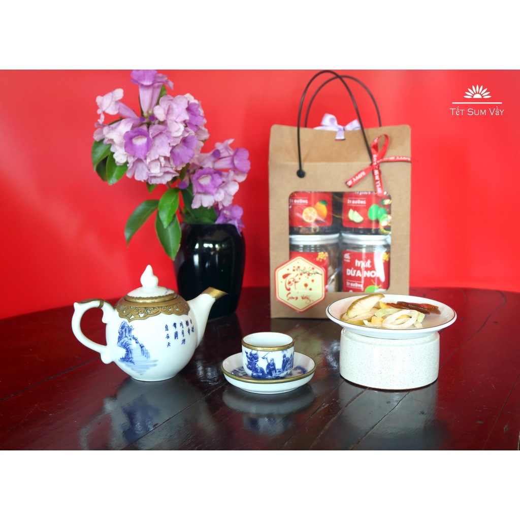 Combo 4 hũ mứt tết ít ngọt và ngon làm quà tặng