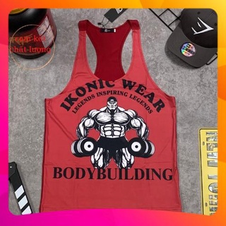 Áo ba lỗ gym BODYBUILDING ,áo ba lổ tập gym nam in hình 3 đê