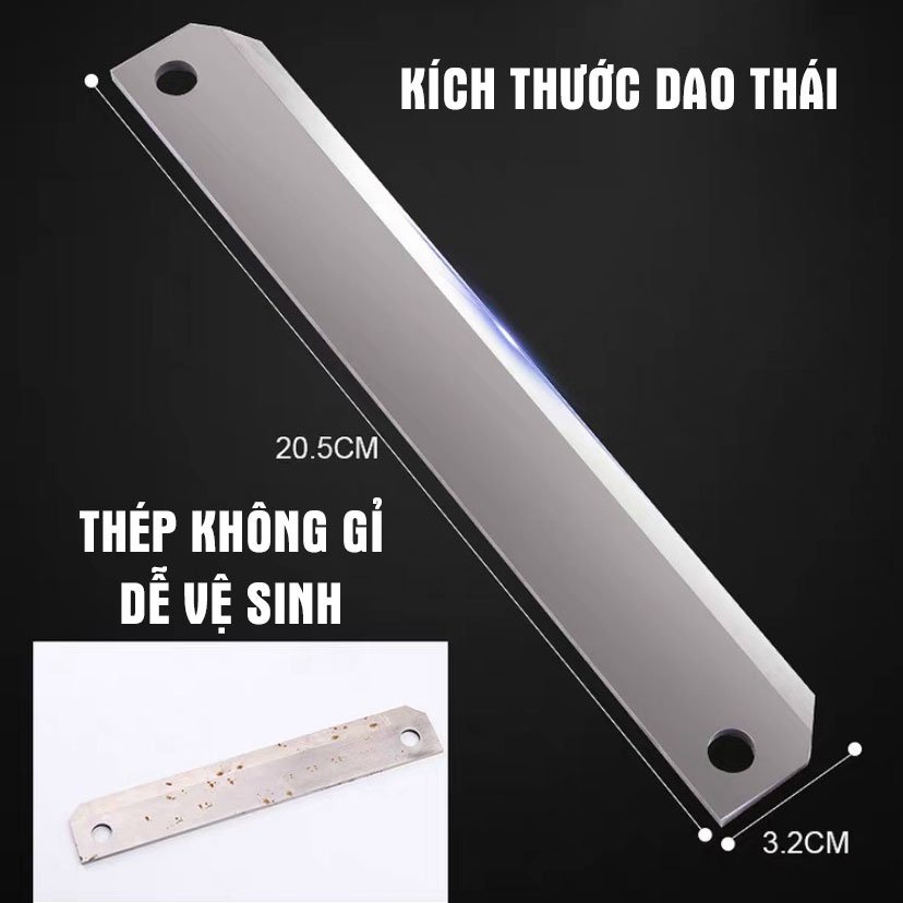 Máy thái thịt đông lạnh, dao thái thịt gà làm bếp ĐA NĂNG- Lưỡi dao sắc INOX304- Có thể điều chỉnh độ dày mỏng!