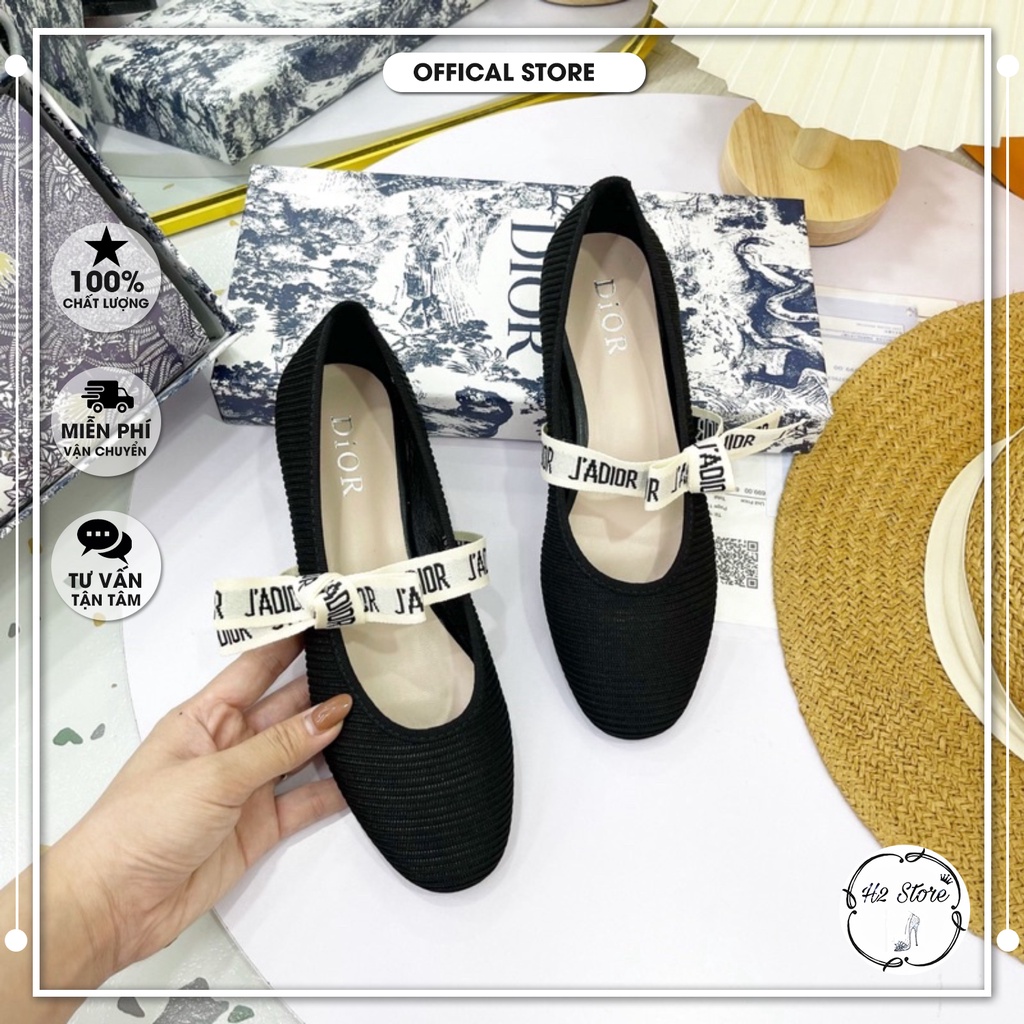 👠👟 Giày dior quai nơ tiểu thư kèm hộp ⚡