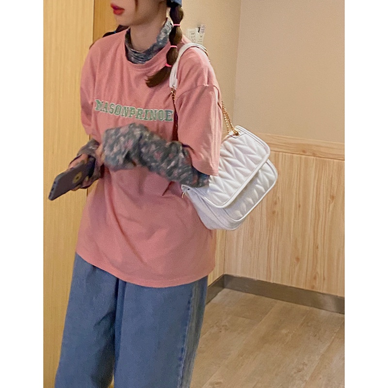 Túi Xách Đính Đá Phối Dây Xích Thời Trang Mùa Hè 2021 Cho Nữ