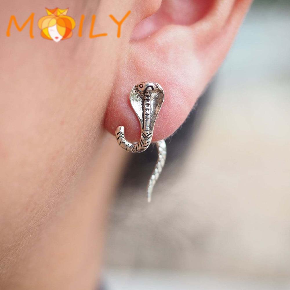 MOILY Hot Sale Earrings For Women Jewelry & Accessories Fashion Jewelry Snake Earrings|Women Gift Hiphop Gothic Girls Vintage Stud Earrings