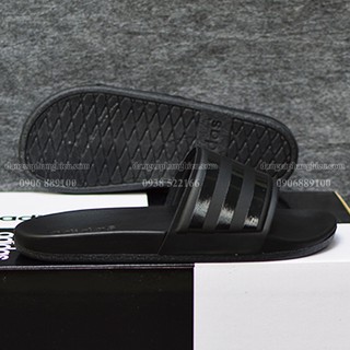 Dép Adidas Cloudfoam Sample màu đen sọc đen