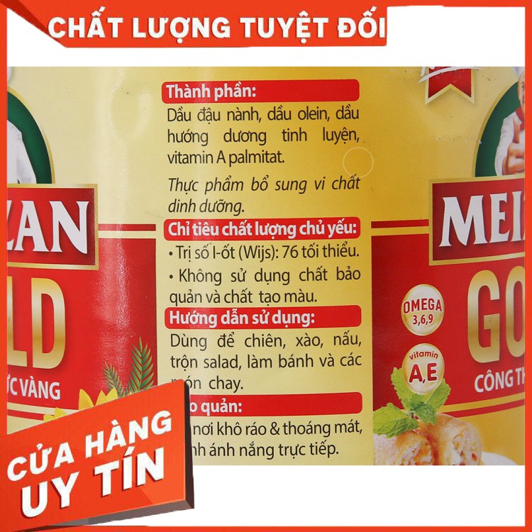 Dầu ăn cao cấp Meizan Gold chai 2L