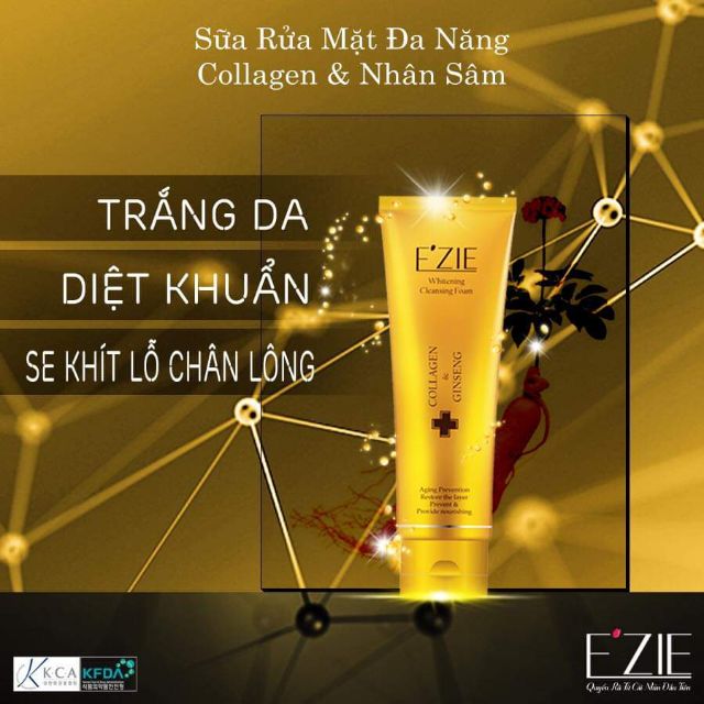 EZIE Sữa rửa mặt E'zie đa năng Collagen và Nhân Sâm 130ml