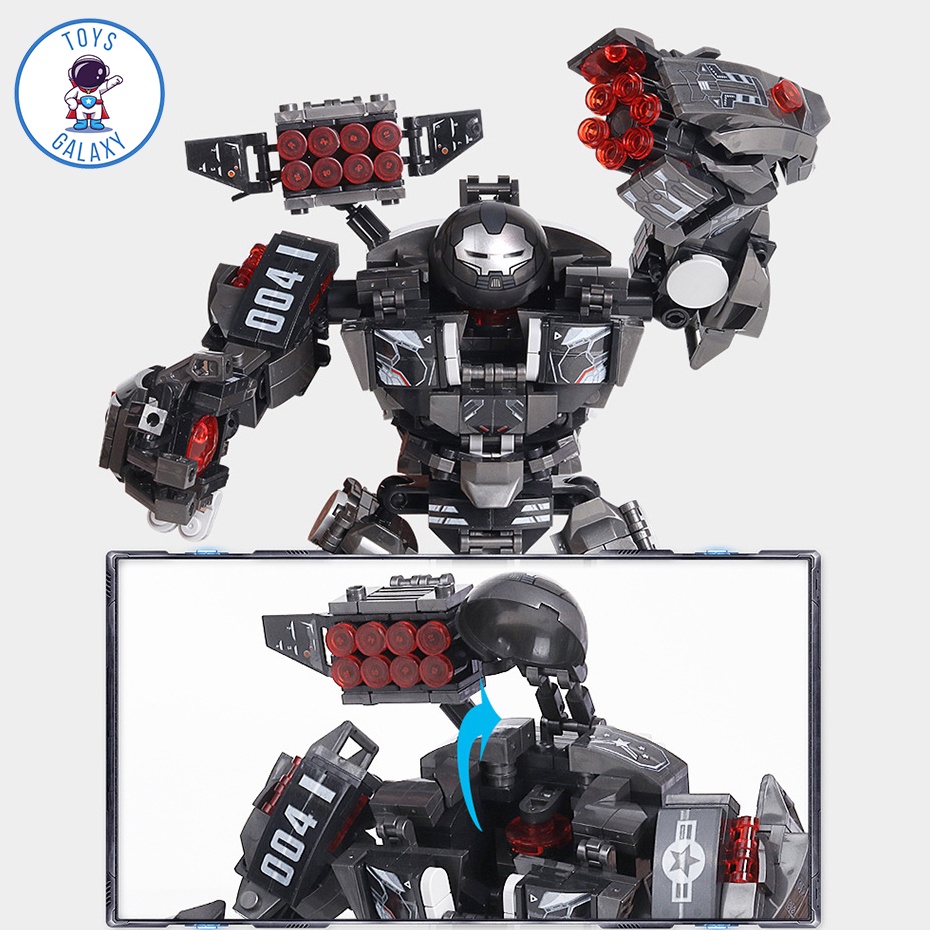 Đồ Chơi Lắp Ráp HulkBuster Iron Man MK85 War Machine Mô Hình Robot Người Sắt Biến Hình Người Máy LY76013