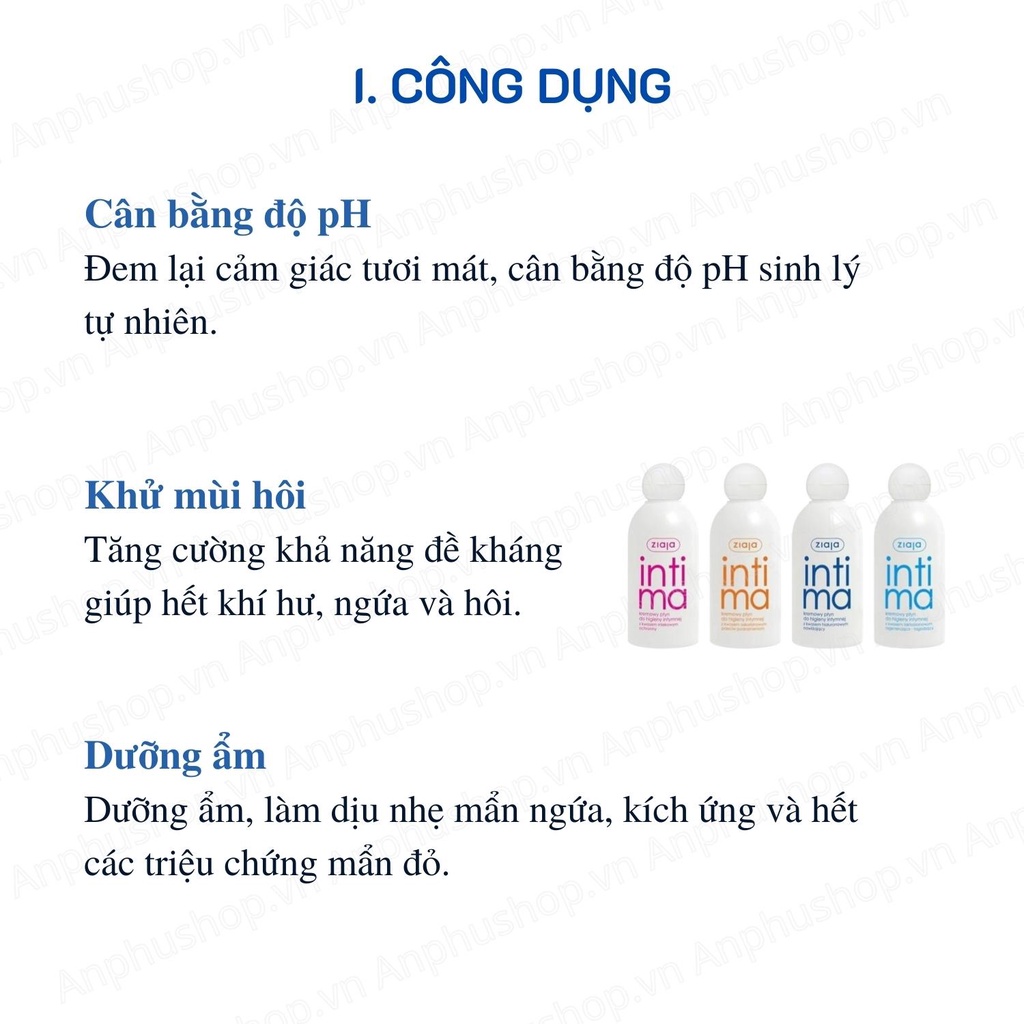 Dung dịch vệ sinh phụ nữ Intima Ziaja 200ml - Sản phẩm chính hãng Ba Lan