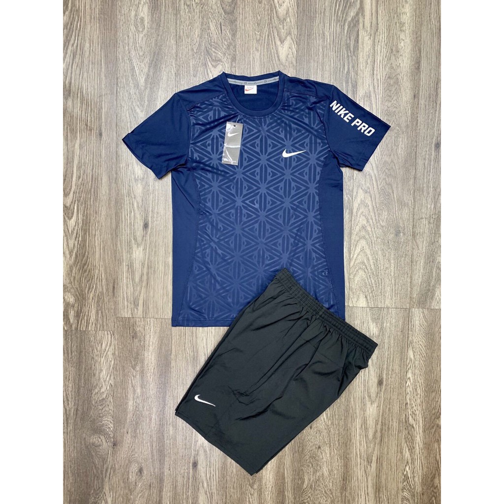 Bộ thể thao thun lạnh ép vân cao tần cao cấp Nike Pro [ hot trend ]