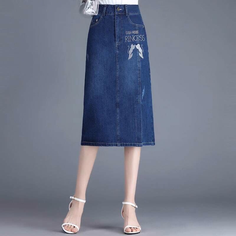 Chân váy jean nữ mềm mại thoáng mát NP2181