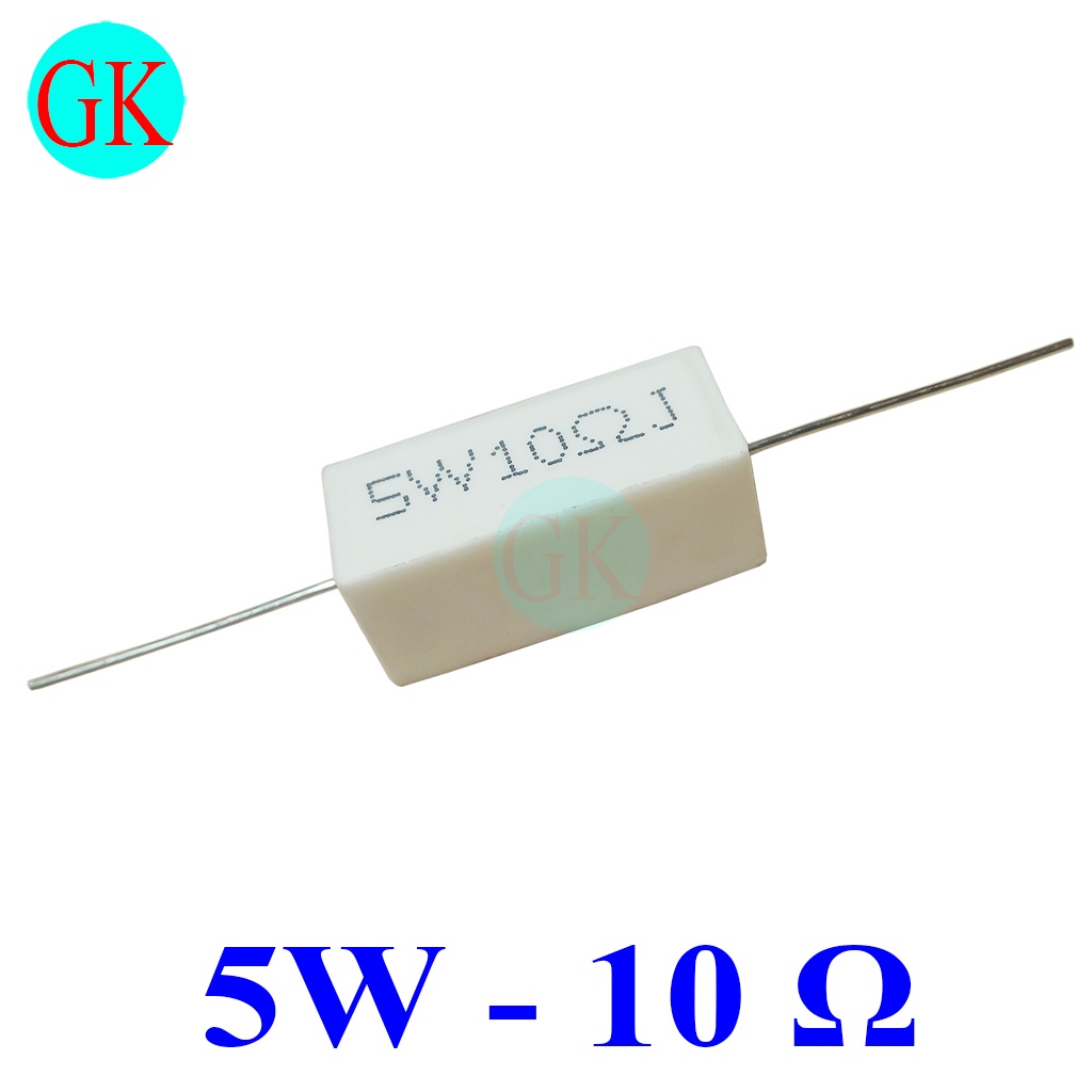 (10 con) Điện trở sứ 5W 10 ôm [K-03-04]