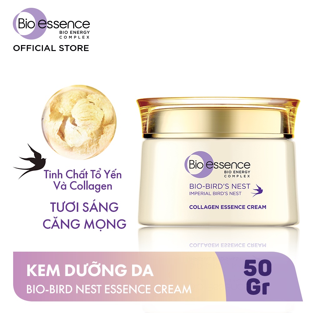 [Gift] Kem dưỡng da tươi sáng căng mọng Bio-essence Bio-Bird's Nest Collagen Essence Cream 50GR