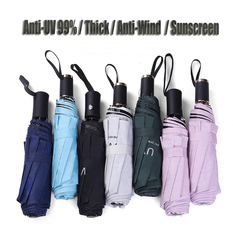 Tự động Portable Anti-UV Automatic Umbrella Dù gập chống nắng tia UV màu mini tiện dụng yhyt
