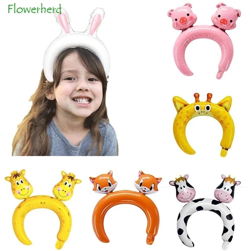 Băng Đô Cài Tóc Hình Gấu / Thỏ Bằng Lá Nhôm Dễ Thương Trang Trí Tiệc Sinh Nhật / Tiệc Tùng Cho Bé