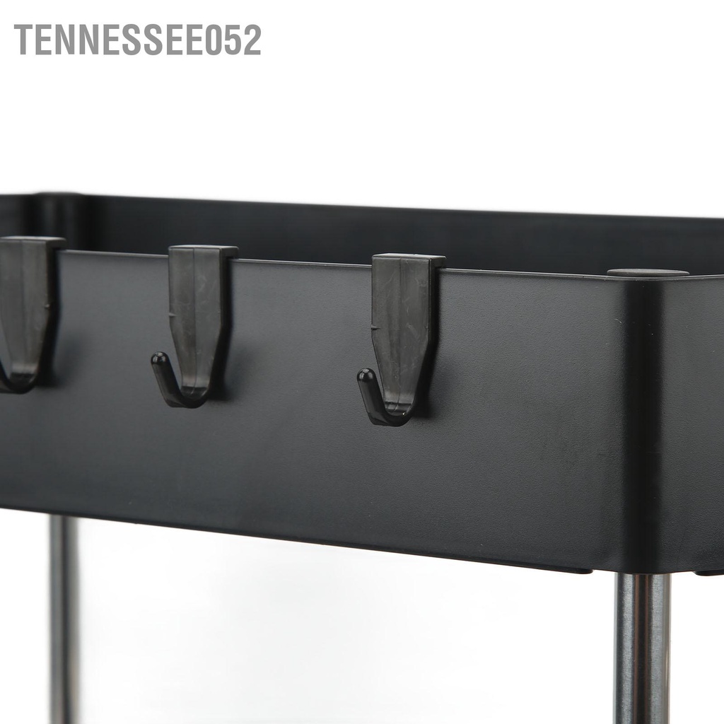 Tennessee052 Dưới bồn rửa tổ chức 2 tầng rỗng ngoài ABS Tủ phòng tắm với giá đỡ bằng thép không gỉ và 5 móc