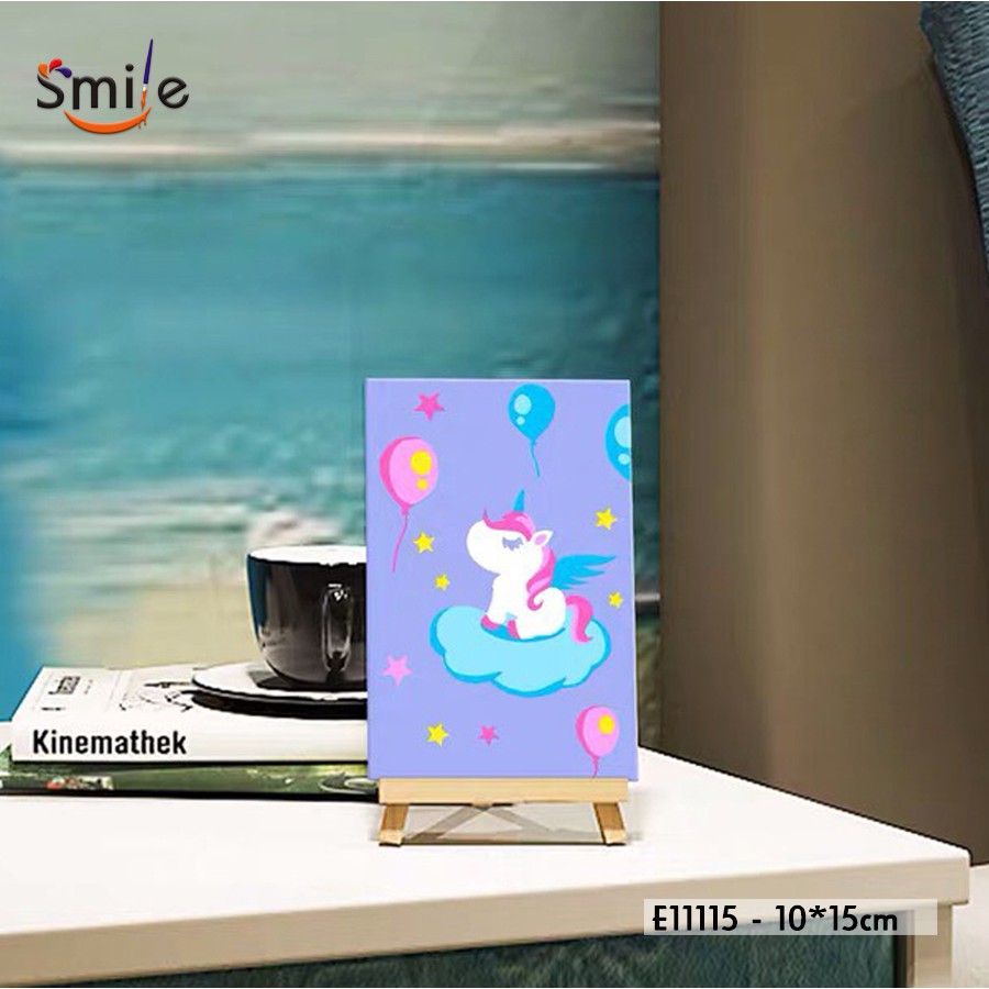 Tranh tô màu theo số cao cấp Smile FMFP size nhỏ 10x15cm cho bé Unicorn E11115 | BigBuy360 - bigbuy360.vn