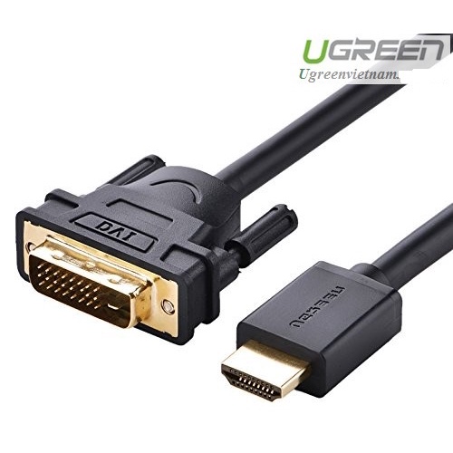 Cáp HDMI to DVI (24+1) dài 2m Ugreen UG-10135 chính hãng