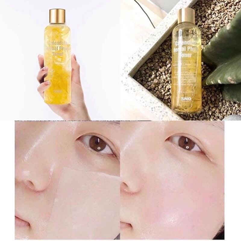 Nước Hoa Hồng, Toner Hoa Cúc Sno Calendula Herbal Thảo Mộc Cao Cấp Cân Bằng Da Dưỡng Ẩm Dịu Nốt Mụn Trắng Sáng Căng Bóng