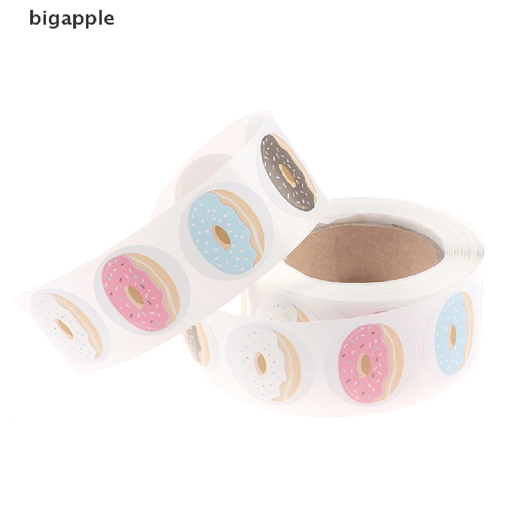 Set 500 Sticker Giấy Nến Hình Bánh Donut Với 8 Kiểu Dáng Khác Nhau