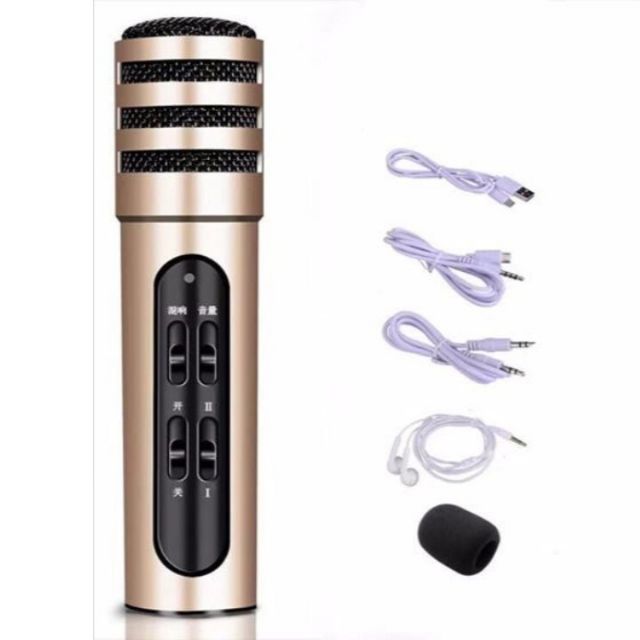 [Mã ELHACE giảm 4% đơn 300K] Micro Karaoke Livestream trên điện thoại C6 full bộ