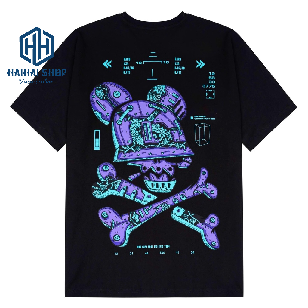 Áo Thun Tay Lỡ Unisex MECHA-X Form Rộng Phù Hợp Cho Cả Nam Nữ