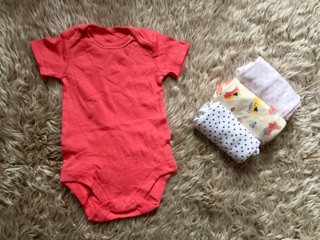 Combo set 4 body xuất anh 3-24m