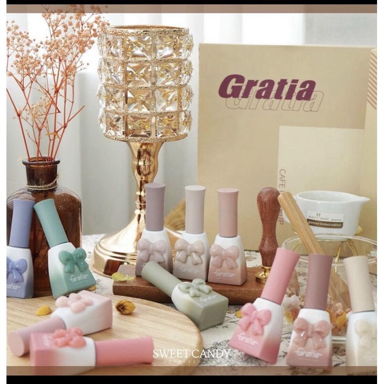 Sơn nail gel thạch Sweet Candy của bộ sưu tập GRATIA gồm 12 màu tách lẻ 1 chai, hàng chính hãng cao cấp từ hàn quốc