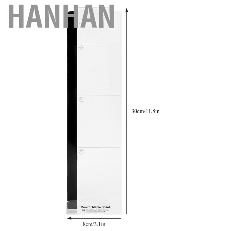 Bảng ghi chú bằng acrylic dán bên hông màn hình máy tính