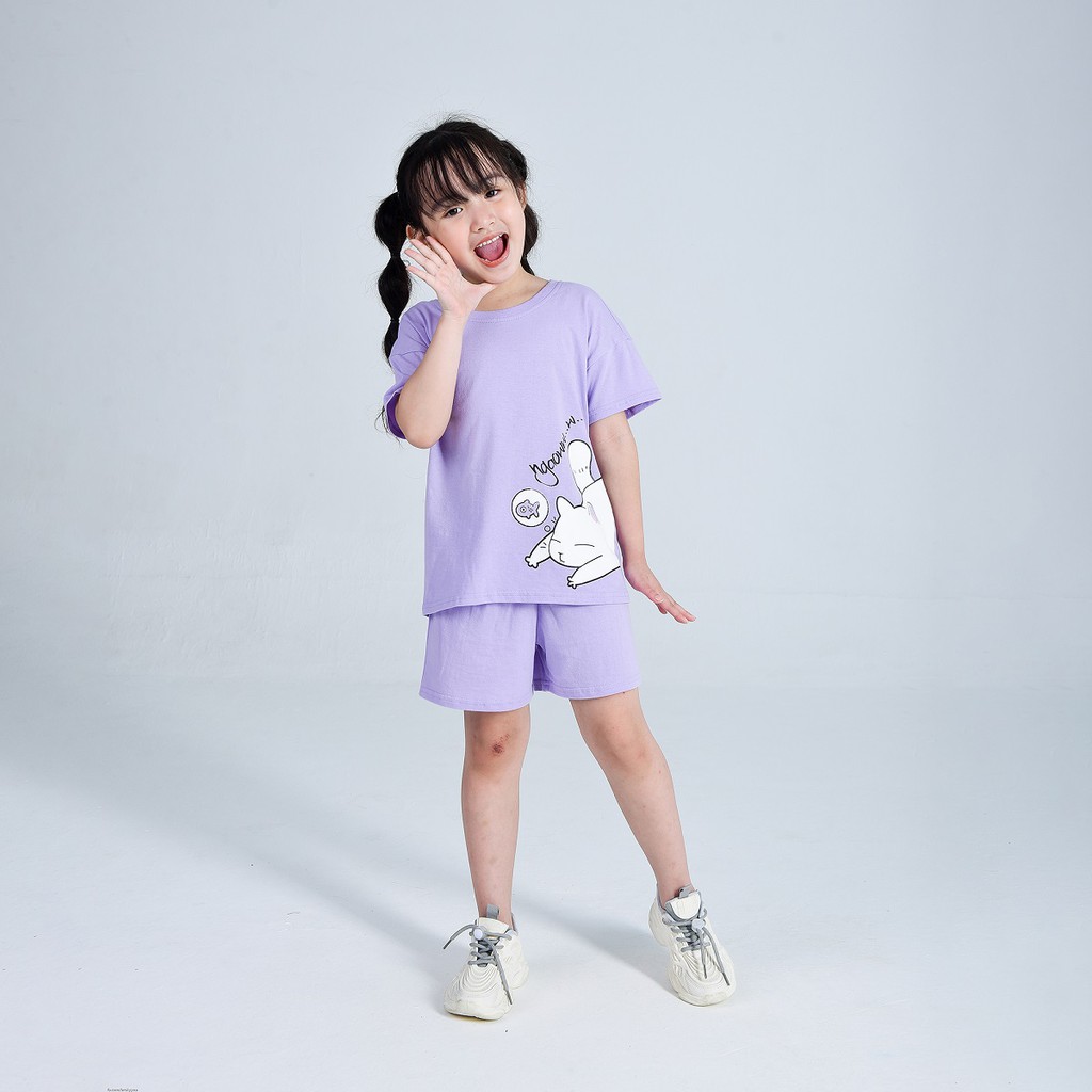 Bộ Quần Áo Cộc Tay Cho Bé Gái (2 - 9 Tuổi) K's Closet E078ONS, E109ONS TMMN